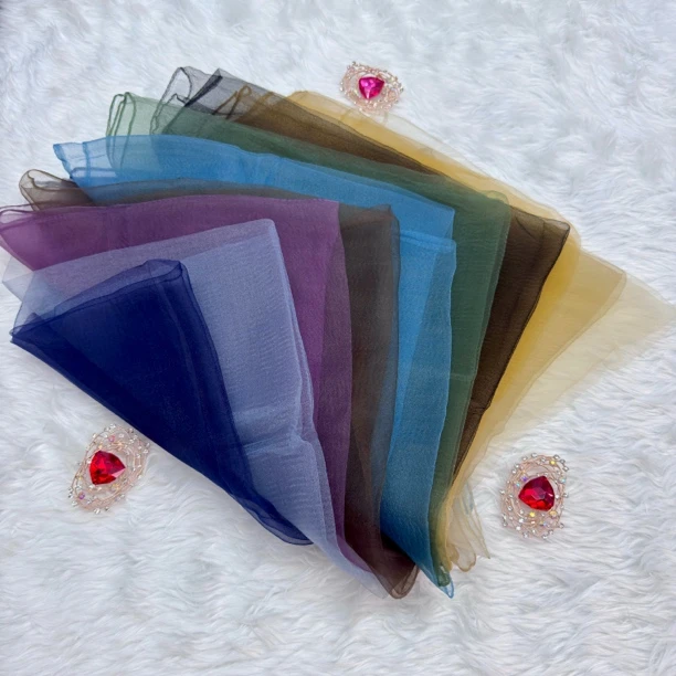 买一送一سىدام ھىلىلە ياغلىق 经典仿日本纯色小方巾薄款百搭时尚