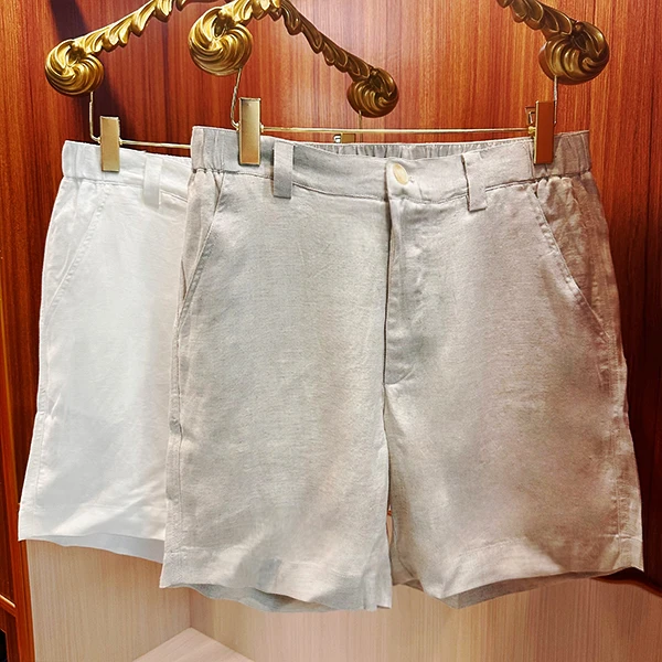 亚麻 短裤春夏季高级感轻奢短裤 【Z0034】
