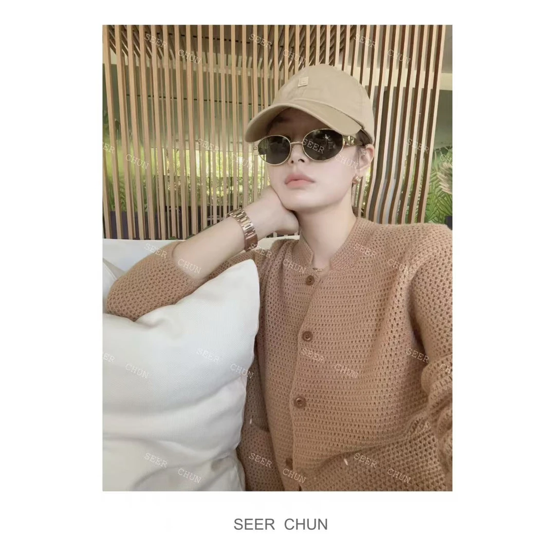 【纯纯女装】SEER CHUN高品质复古老钱针织开衫 52479