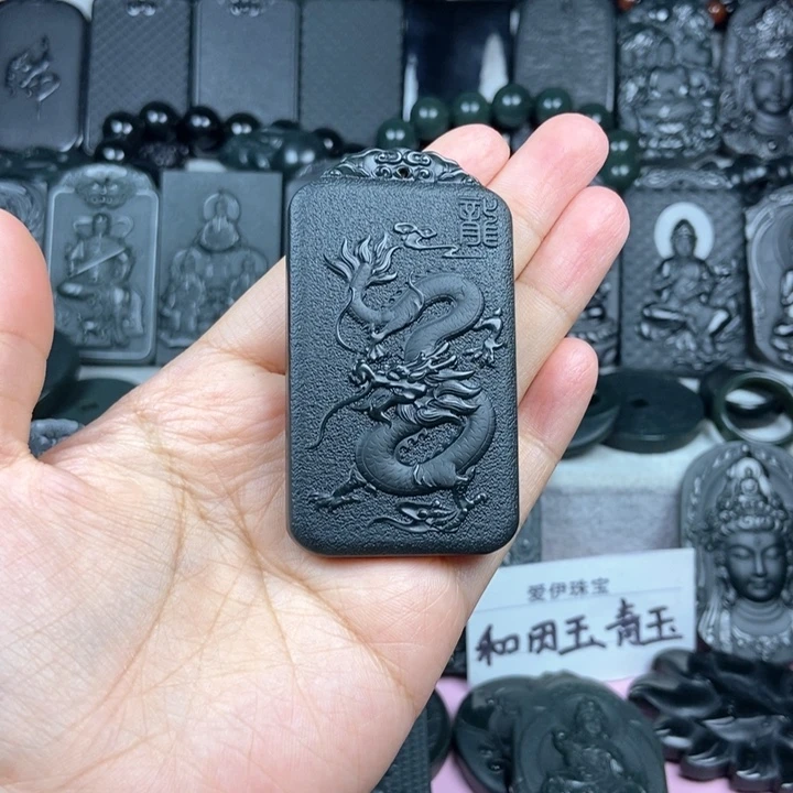 和田玉未镶嵌颈饰用***雨