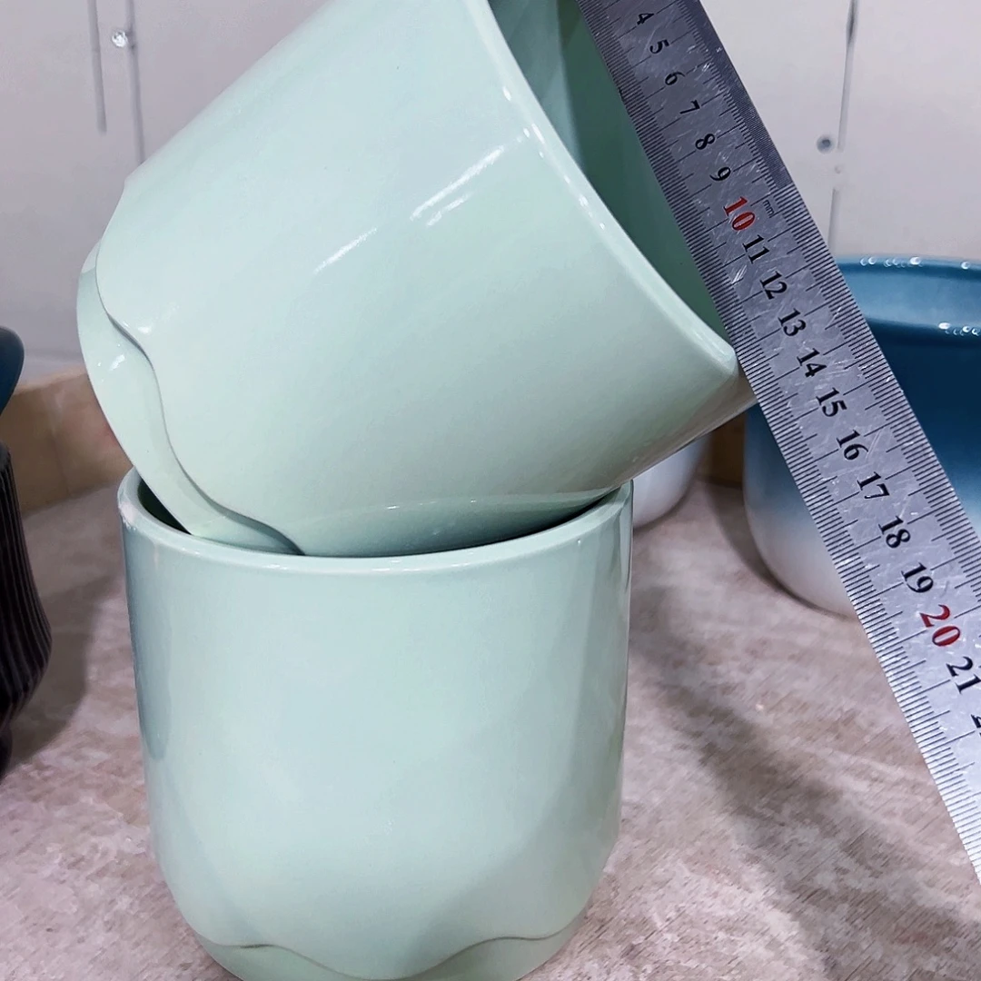 有孔，外贸尾单陶瓷花盆凑单10米包邮