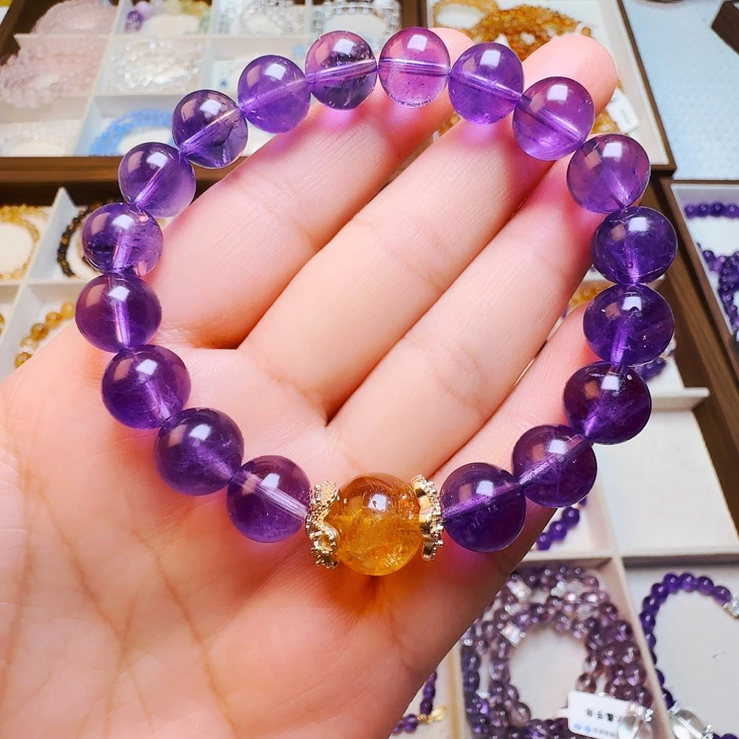 未镶嵌手链水晶紫水晶10设计款