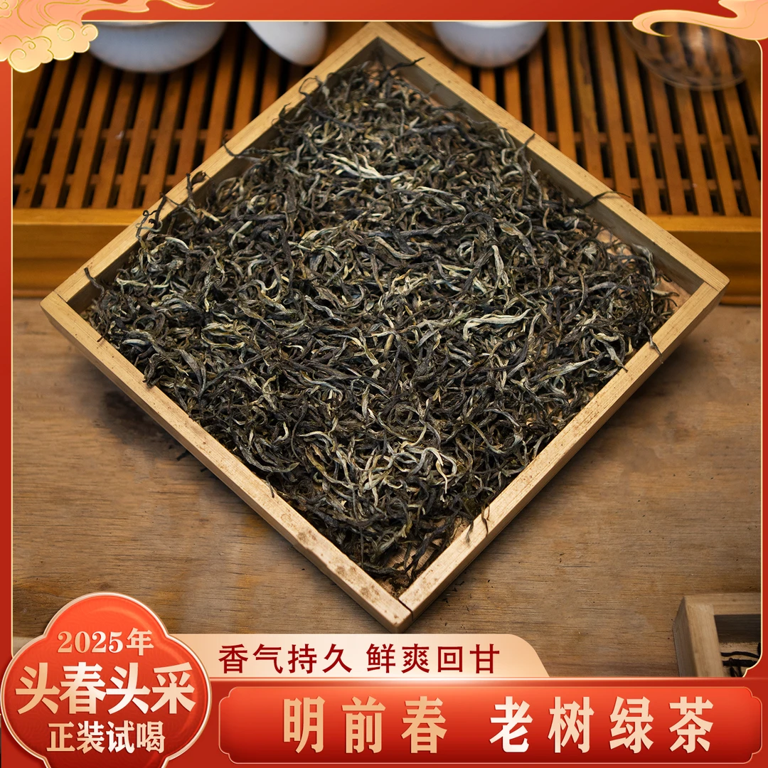 【老树绿茶】云南绿茶25年头春头采 香气持久 鲜爽回甘