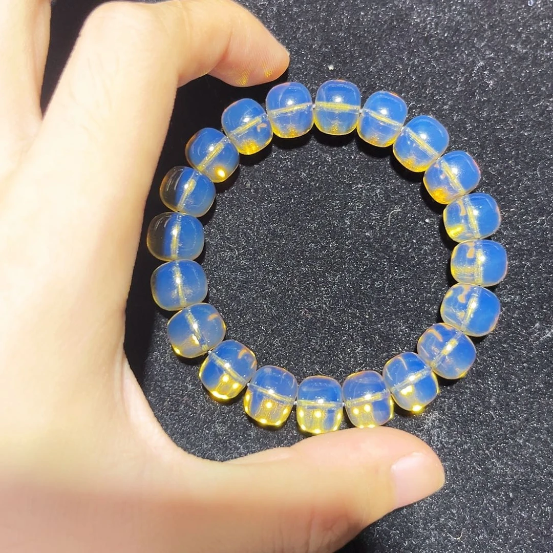 蓝珀未镶嵌珠宝奇石11mm墨西哥蓝珀老型手串
