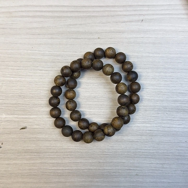 沉香手串10g+奇楠沉香老料圆珠1.0单圈多样性发一