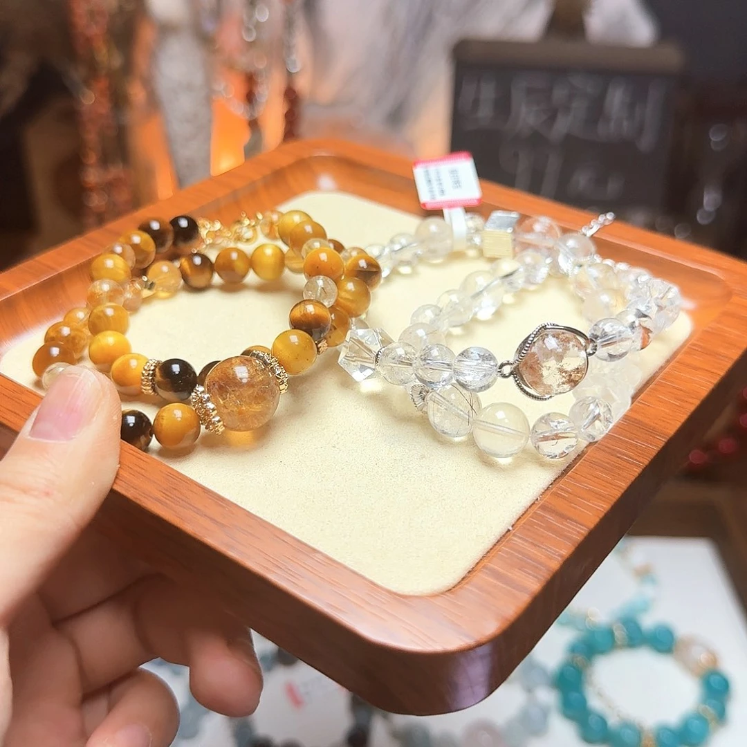 水晶手链合金天然石手串