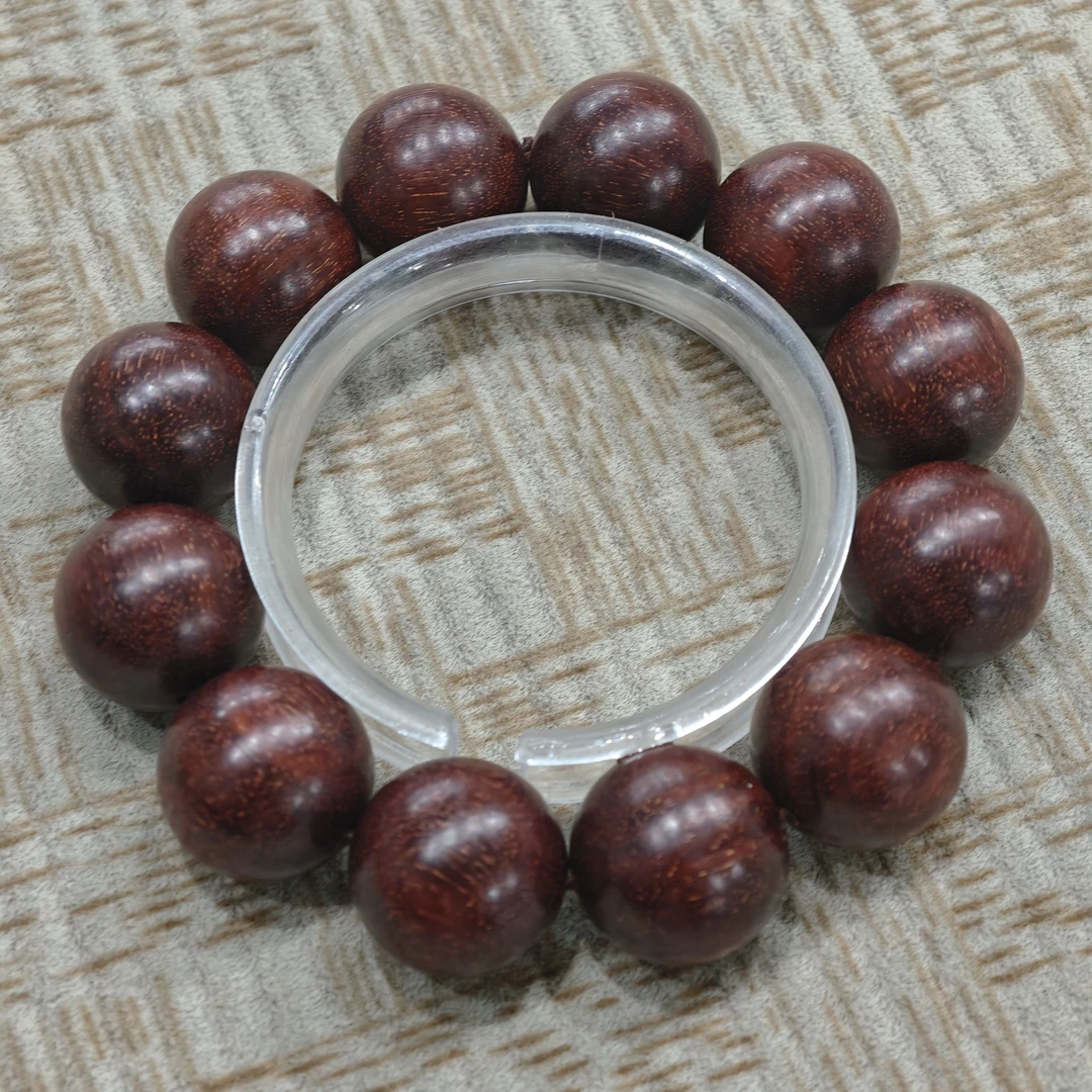 340号  金星紫檀2.0cm圆珠手串