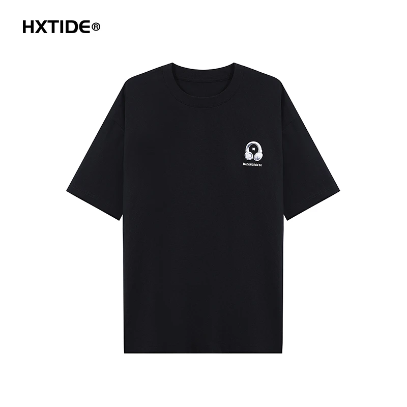【HXTIDE男装】潮流立体字母压花男士圆领短袖T恤/C102520145101