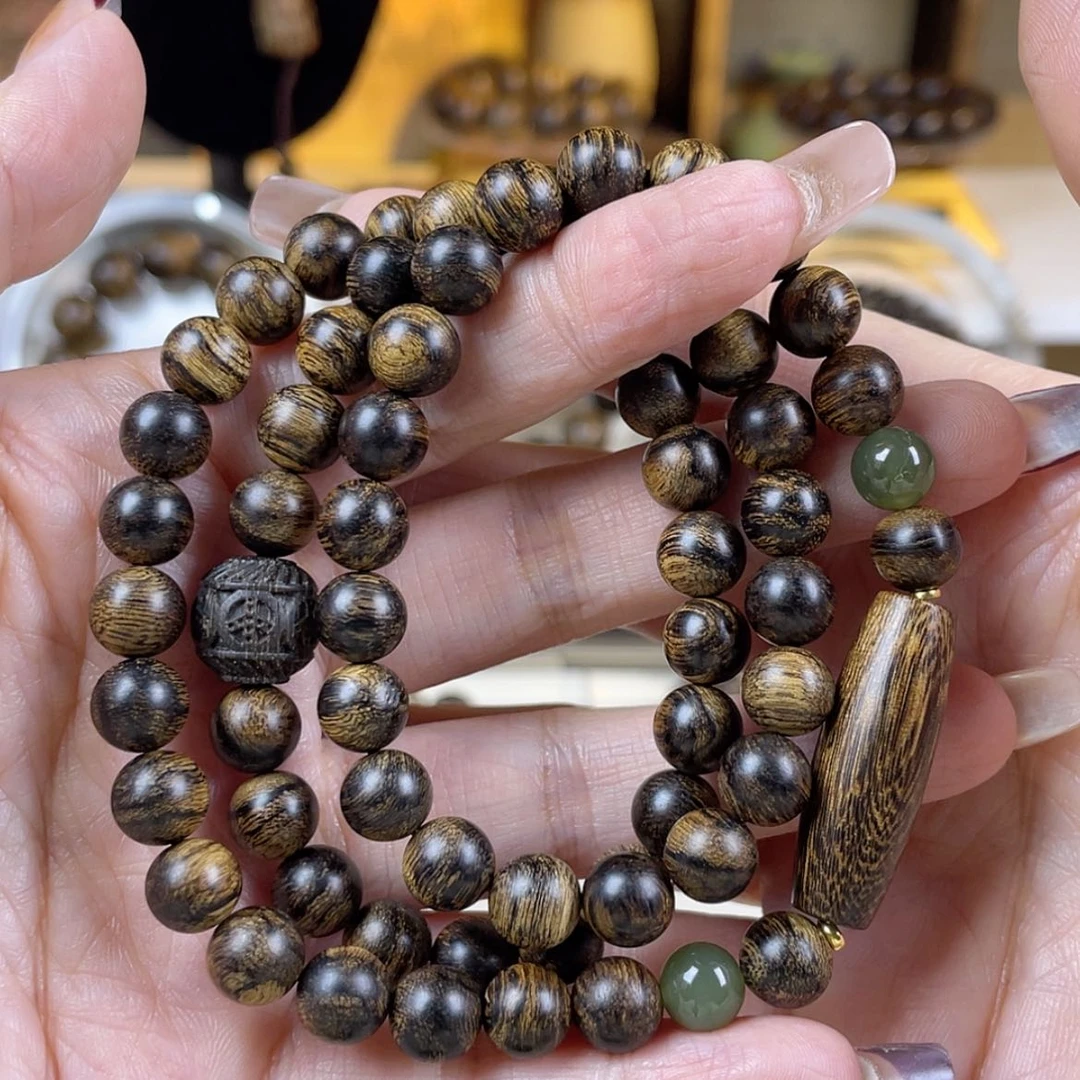【闪购商品】沉香手串偉*芽庄棋楠瘤疤虎斑