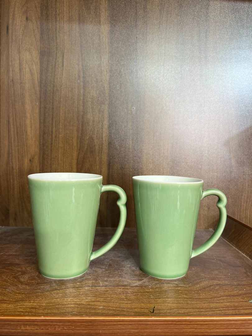 B384景德镇制陶瓷办公杯一对