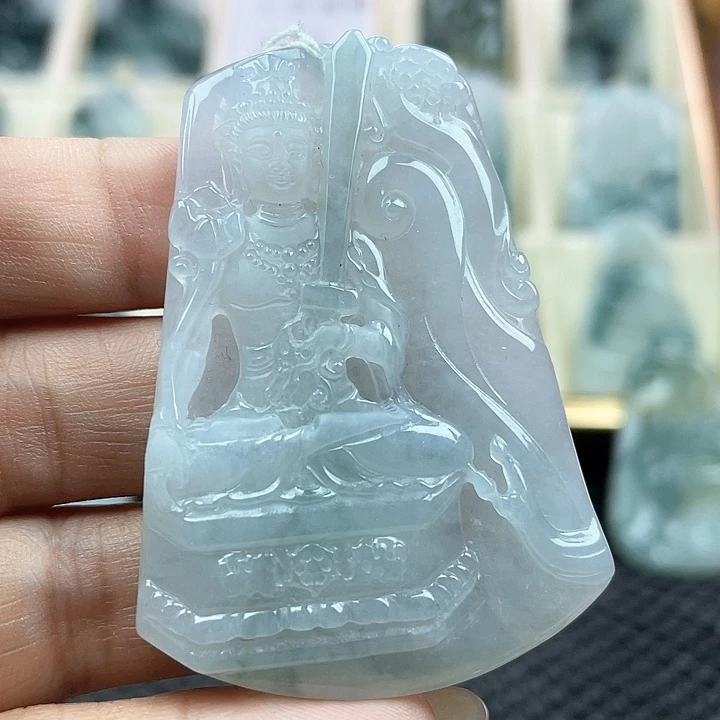 颈饰未镶嵌翡翠天然翡翠虚空藏菩萨