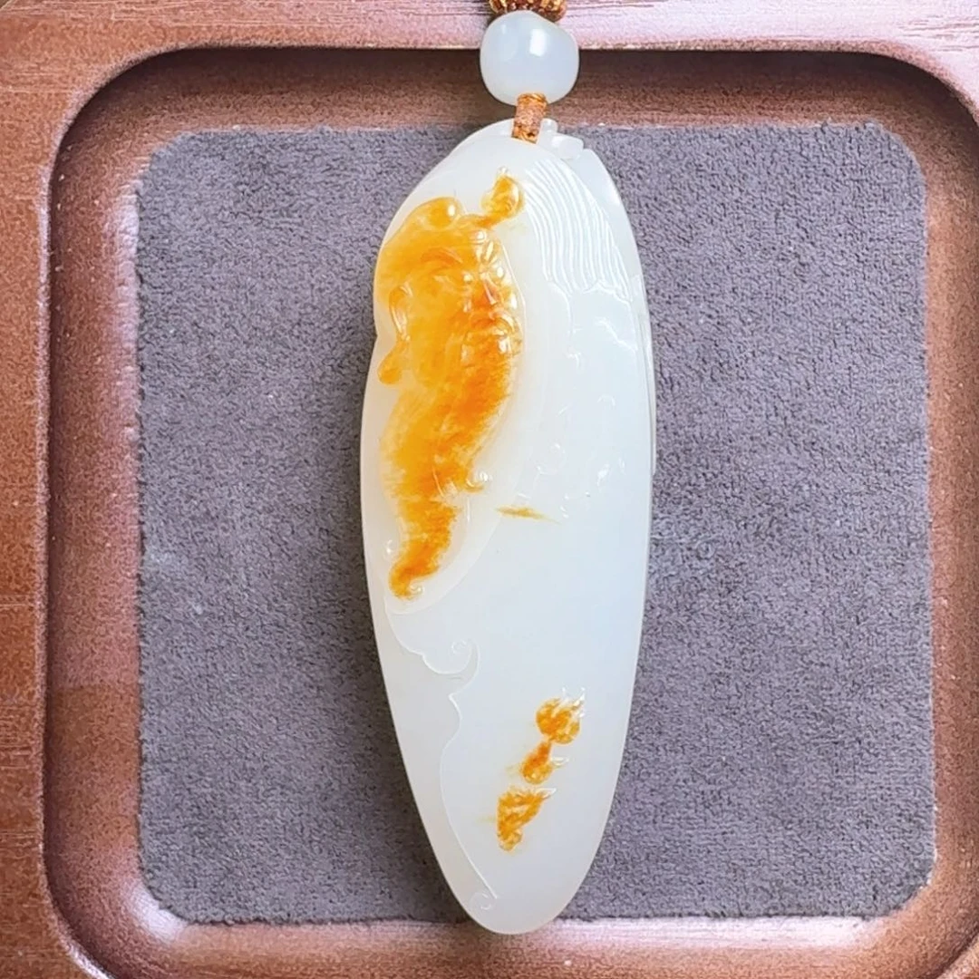 和田玉未镶嵌颈饰关公吊坠