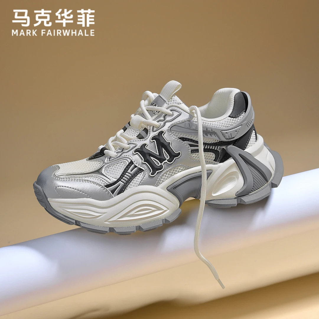 马克华菲男鞋2025新款冬季潮流时尚增高男士运动休闲鞋老爹鞋男款