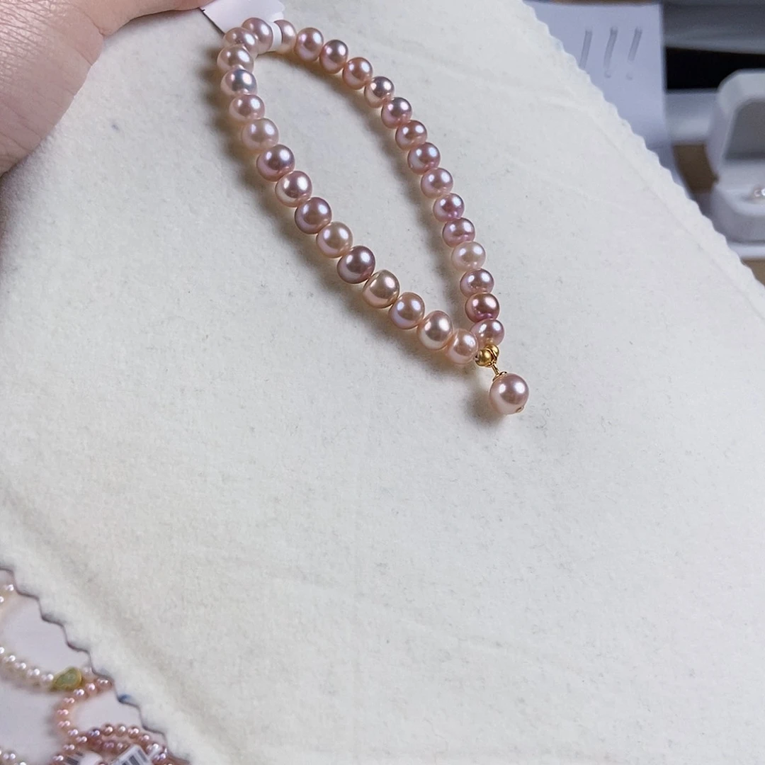 淡水珍珠手绳银S925镶嵌