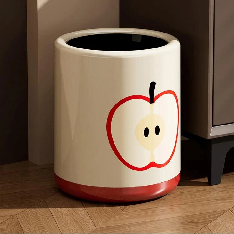 垃圾桶家用2025新款客厅卧室厨房厕所高颜值可爱纸篓办公室可移动