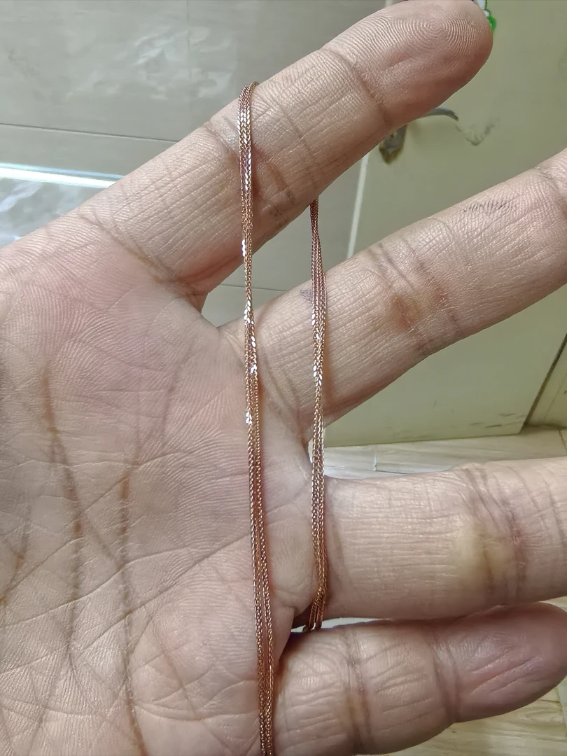 18k玫瑰金项链时尚