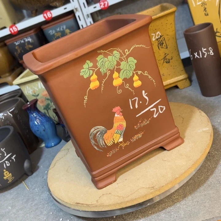 紫砂花盆紫砂花盆