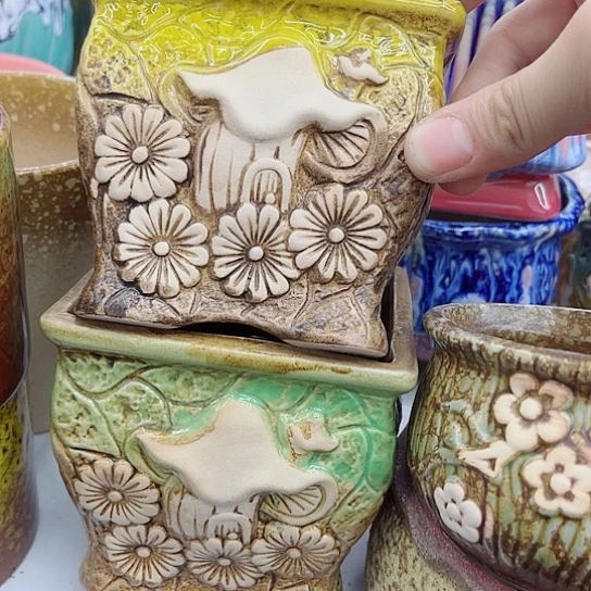 多肉多肉绿植陶瓷花盆9.9包邮，有空