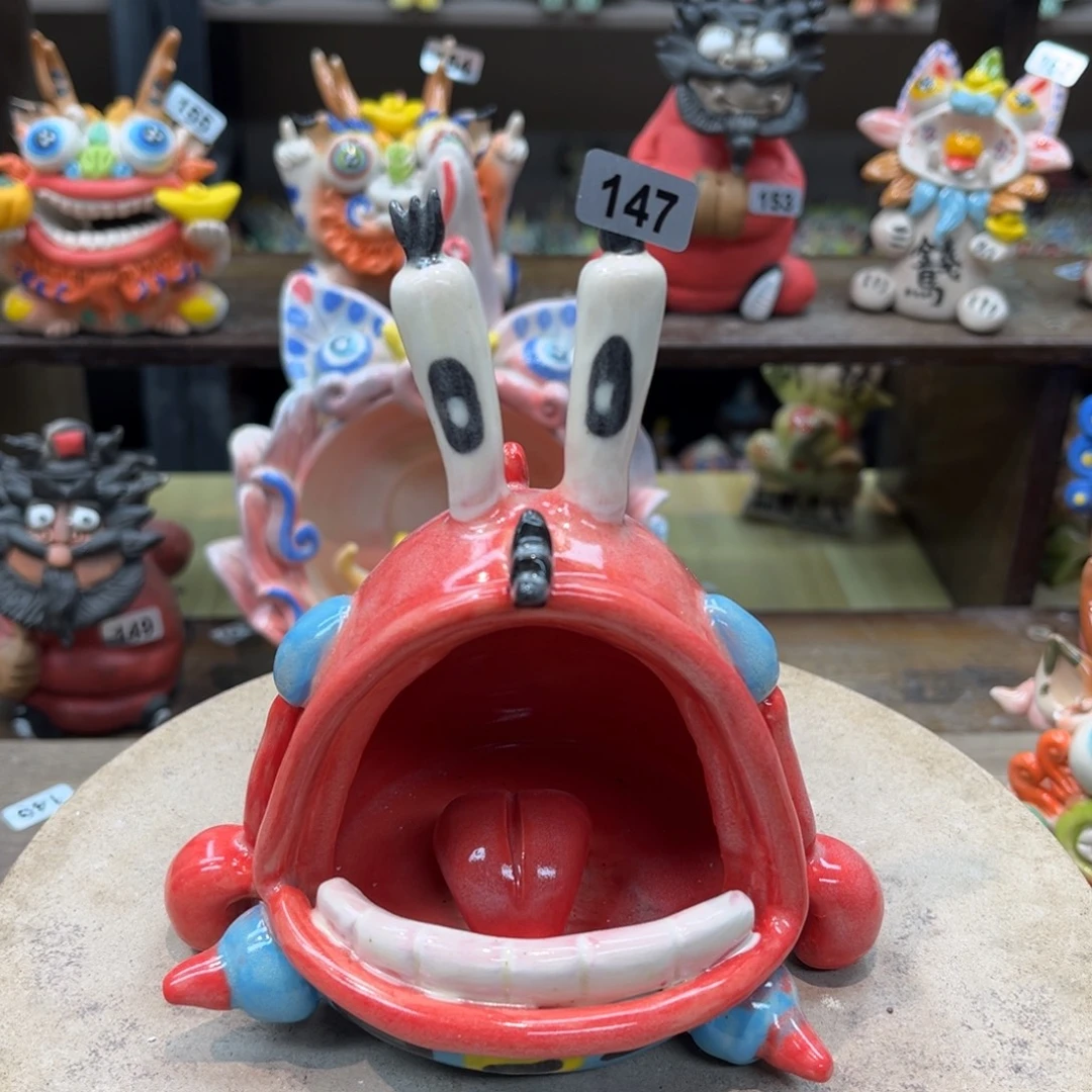 陶瓷纯手工抽象陶瓷摆件147