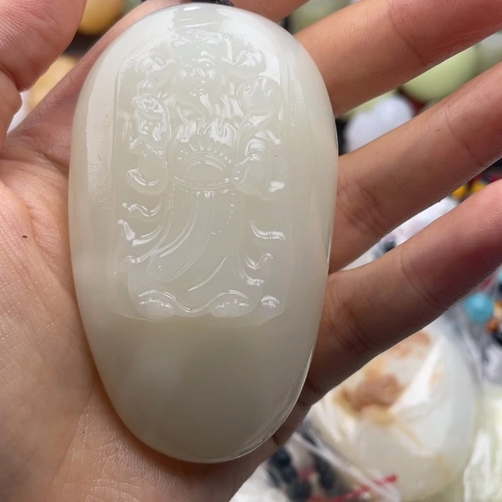 孙***星石材天然古青石手把件