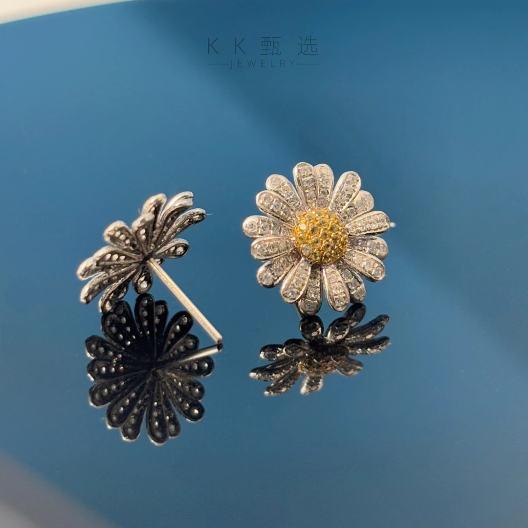 【KK珠宝】 大号雏菊耳钉