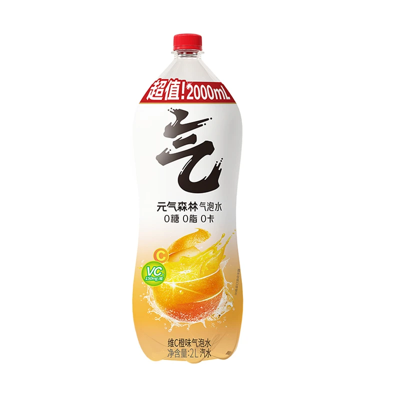 元气森林 维C橙味气泡水（汽水）2L/瓶