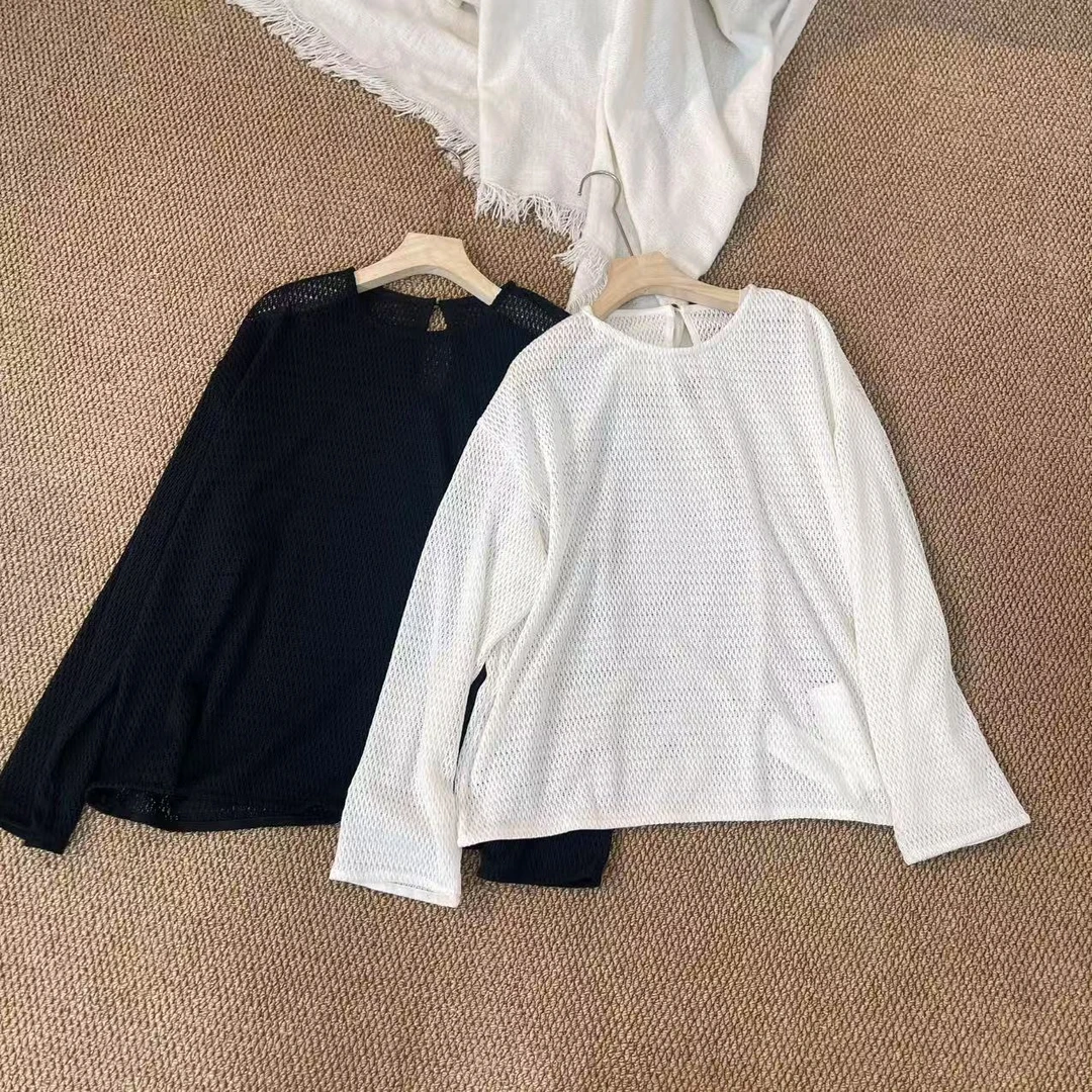 Yun Shen-「韩系松弛感镂空罩衫」韩系松弛感时尚镂空罩衫1173-AC