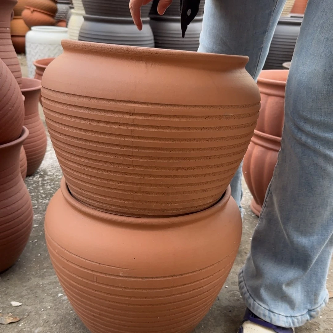 紫砂花盆口30高30宜兴紫砂