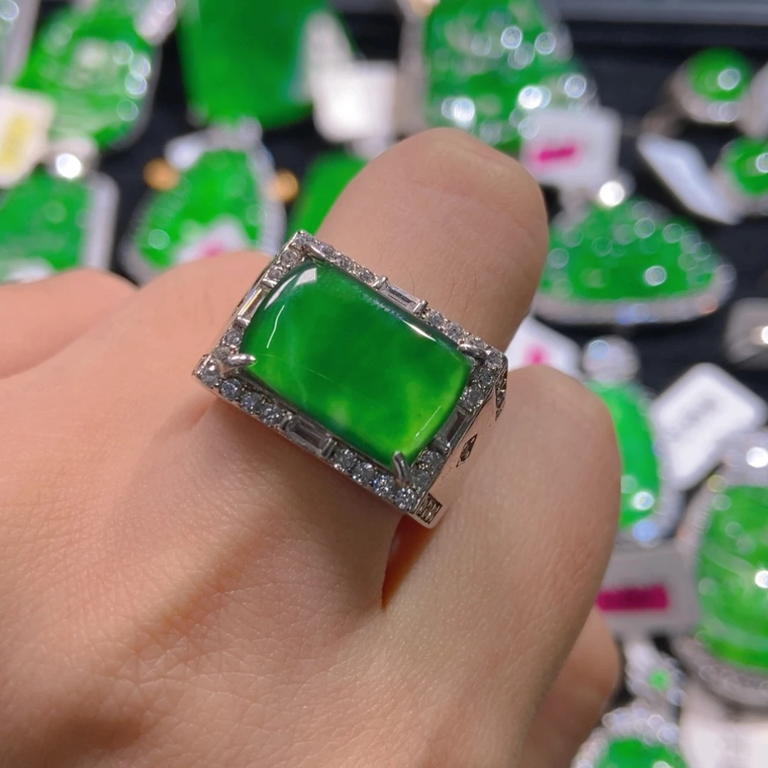 翡翠吊坠(不含链)银S925镶嵌