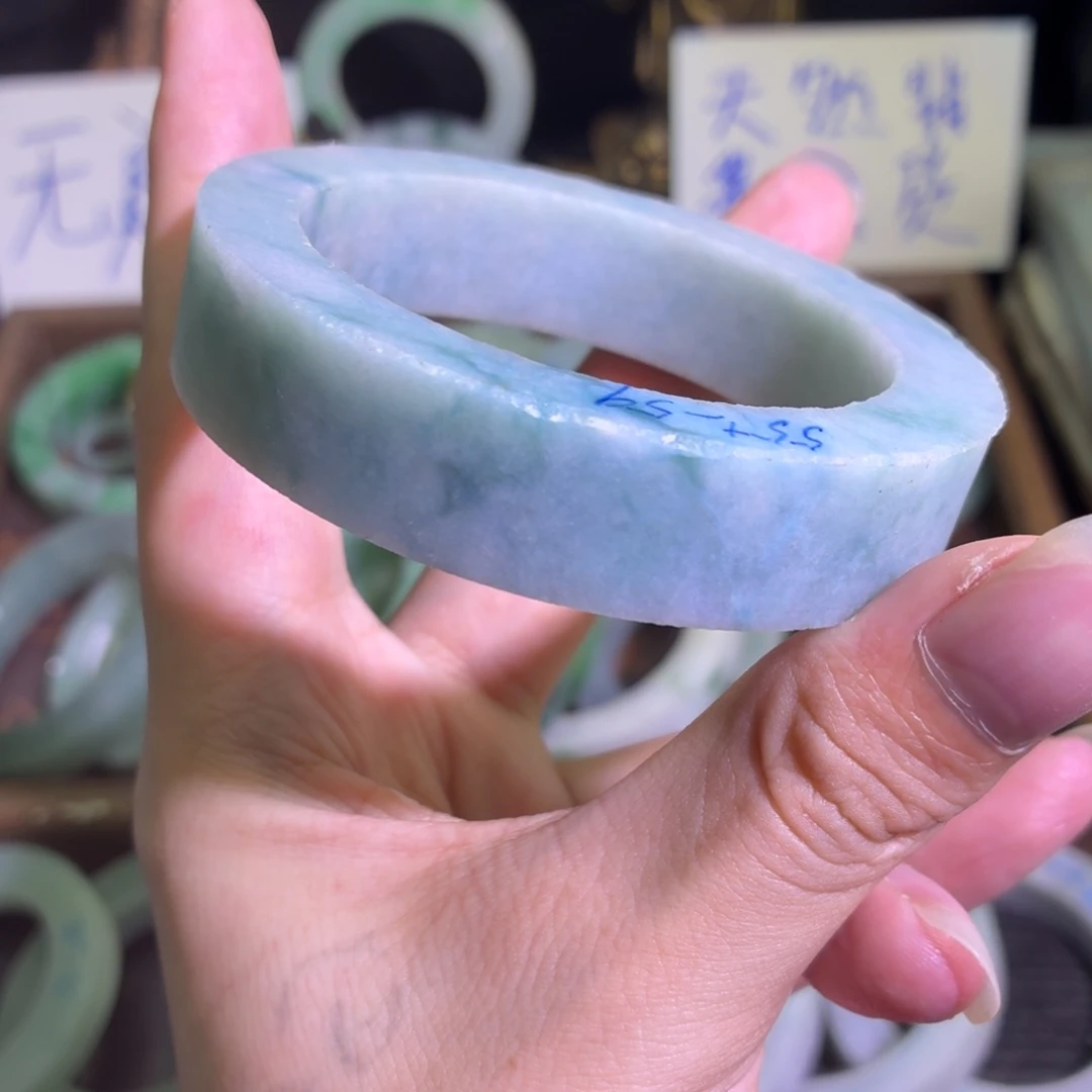 定制翡翠未镶嵌翡翠A货手镯毛胚定制