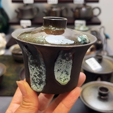 茶盏景德柴烧茶具-纯手工茶具