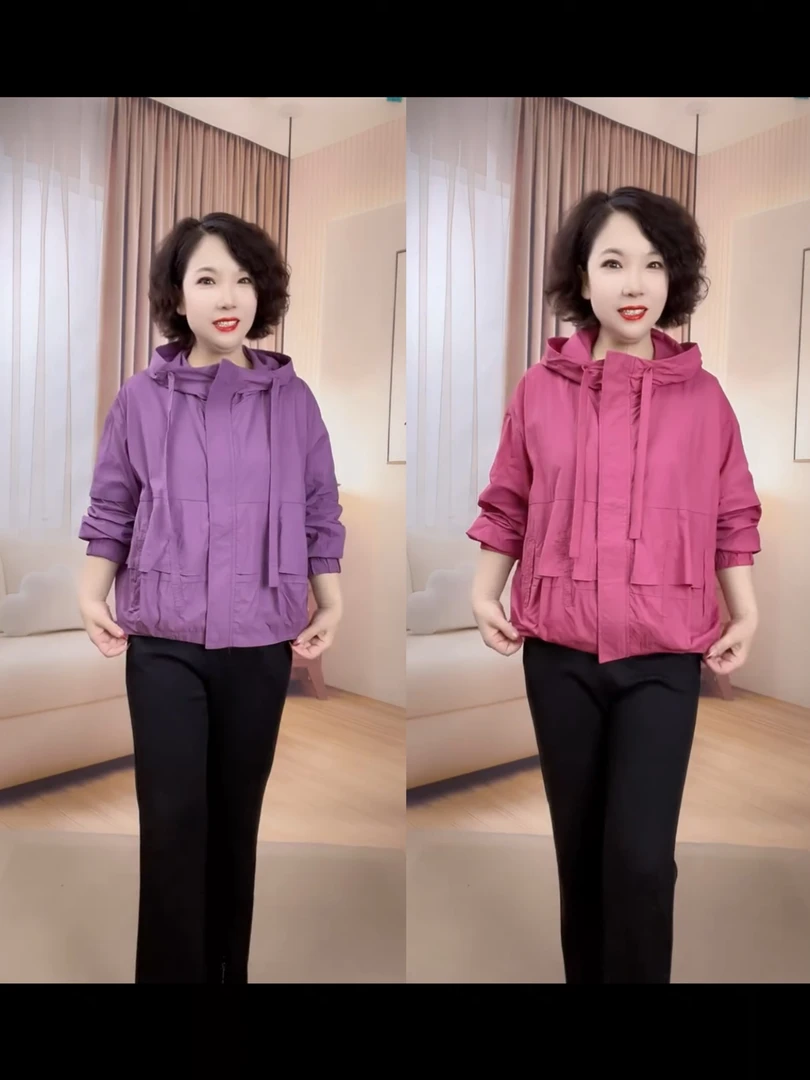 18款时尚夏季薄款中老年外套