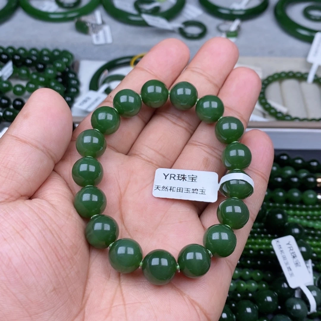 未镶嵌手串和田玉（碧玉）12mm