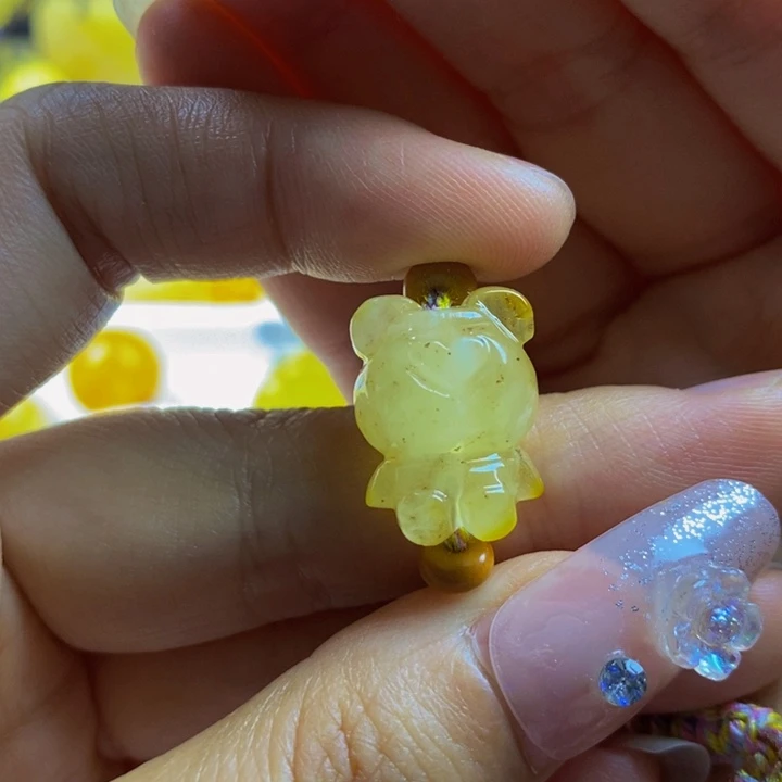 未镶嵌蜜蜡裸石有花粉