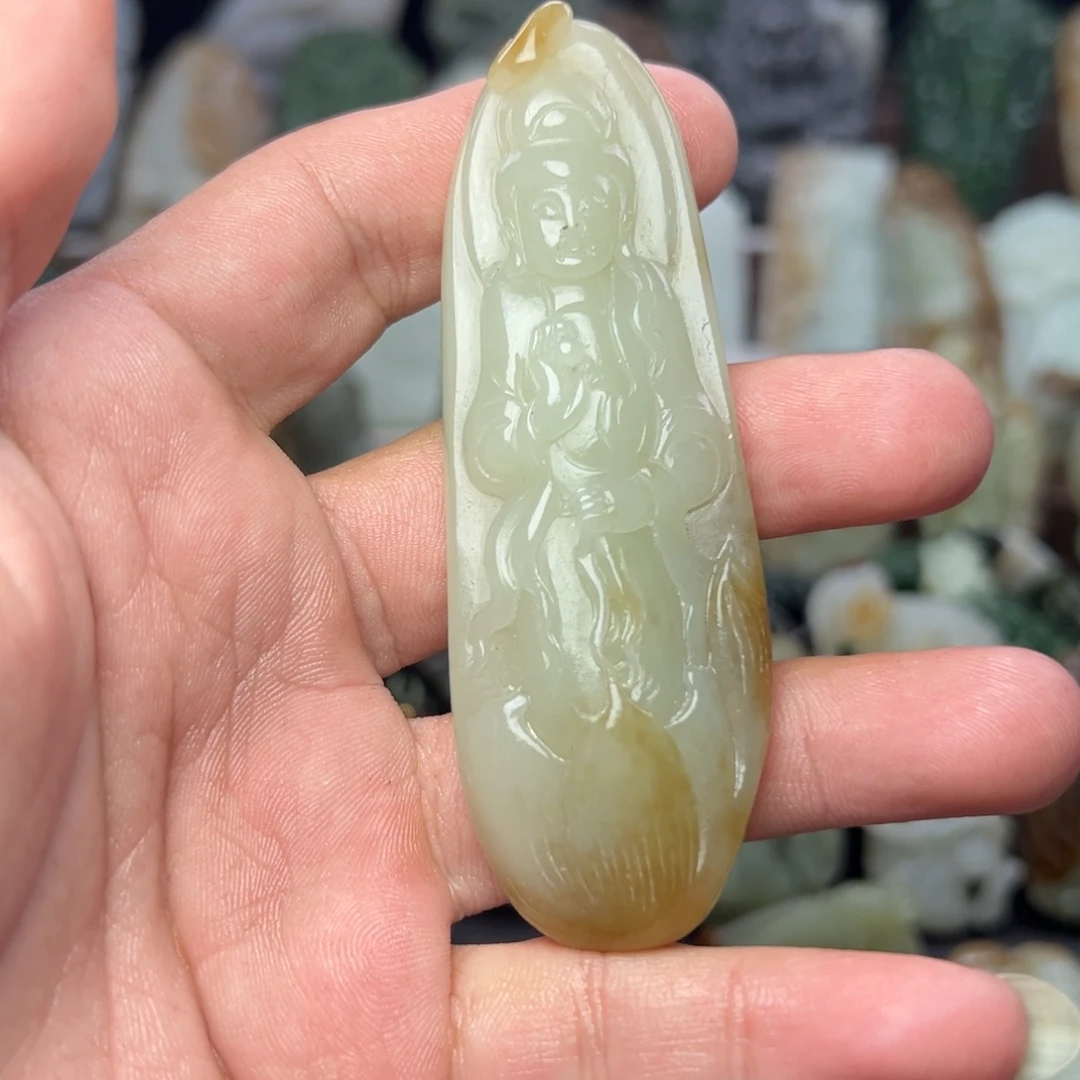 和田玉未镶嵌挂件