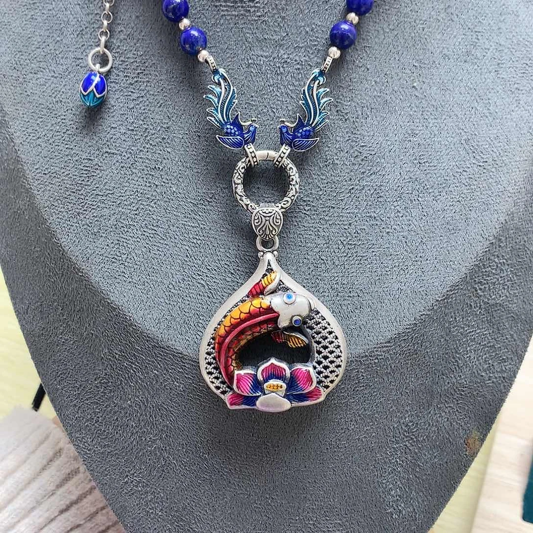 足银玻璃足银吊坠