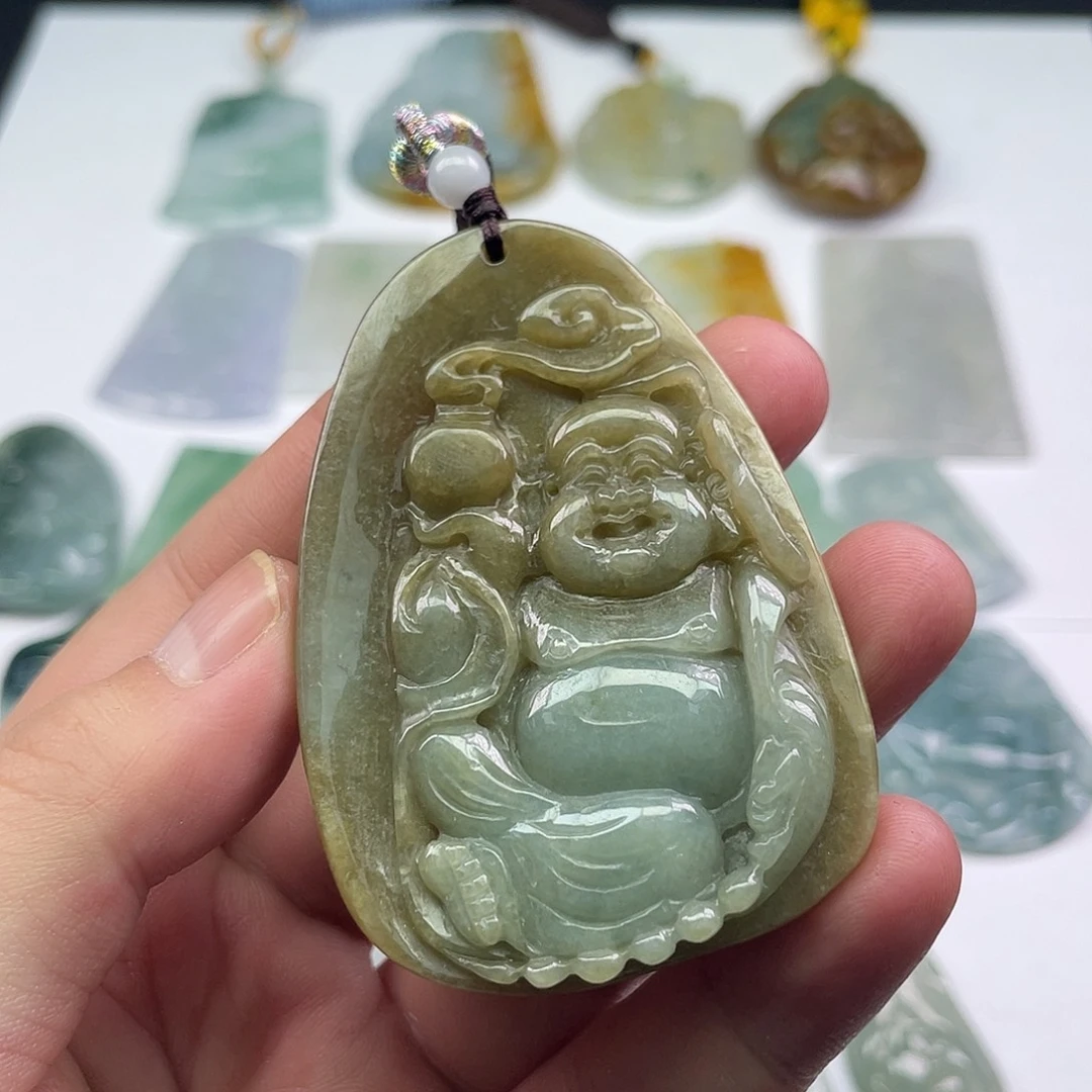 翡翠未镶嵌颈饰吊坠