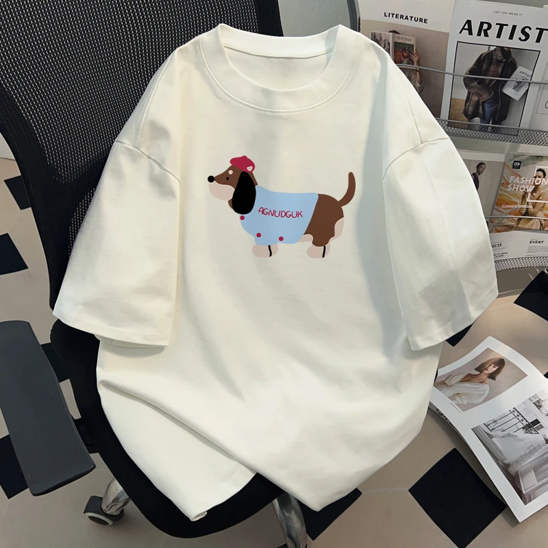 jtrt韩系圆领短袖t恤男女2025新款夏季百搭创意宽松休闲半袖上衣