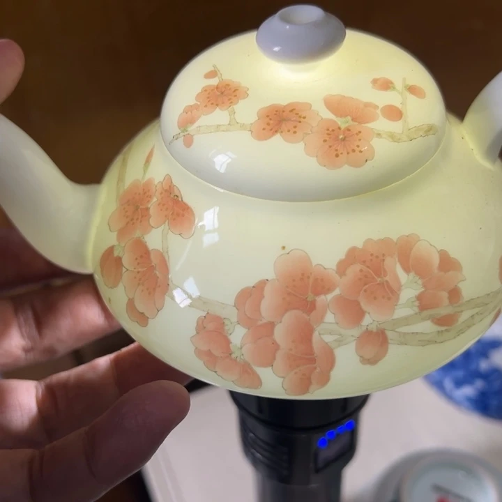 大球泥手绘200毫升茶壶