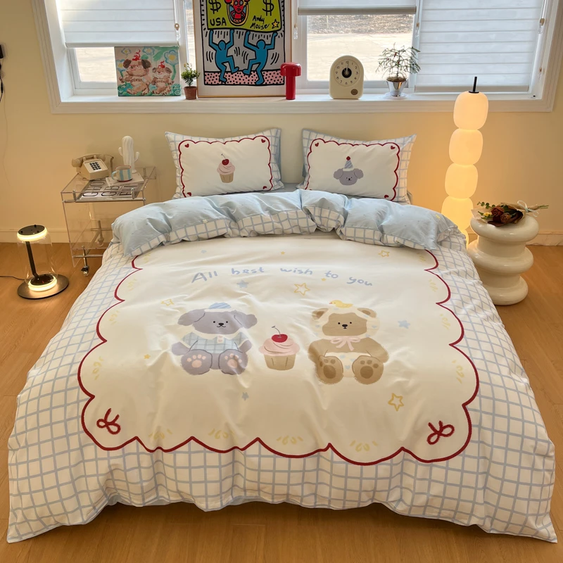 2025新款全棉大版卡通系列四件套可爱亲子女孩卡通少女心学生