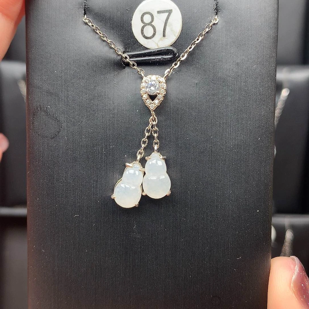 翡翠银S925镶嵌颈饰