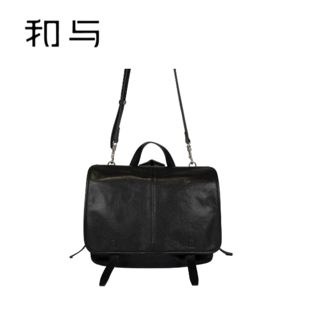 和与｜信使双肩包 斜跨包时尚复古植鞣潮流多功能单肩包172-M