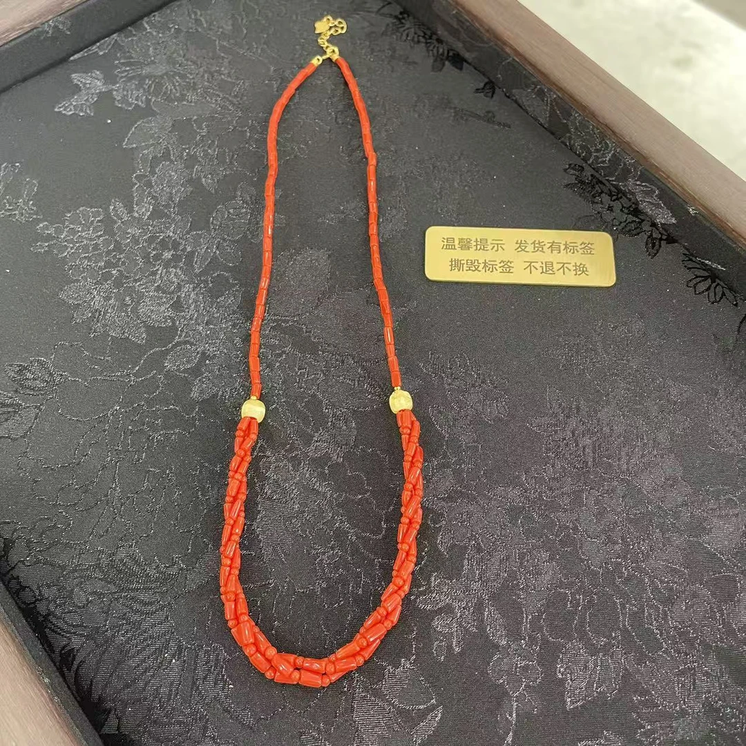 【胖】珊瑚项链 尺管约卡2mm+  S925多样性发其一 SH20