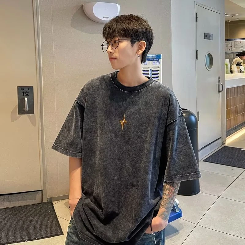 [早购]重磅宽松ins潮牌休闲体恤男款嘻哈夏季上衣