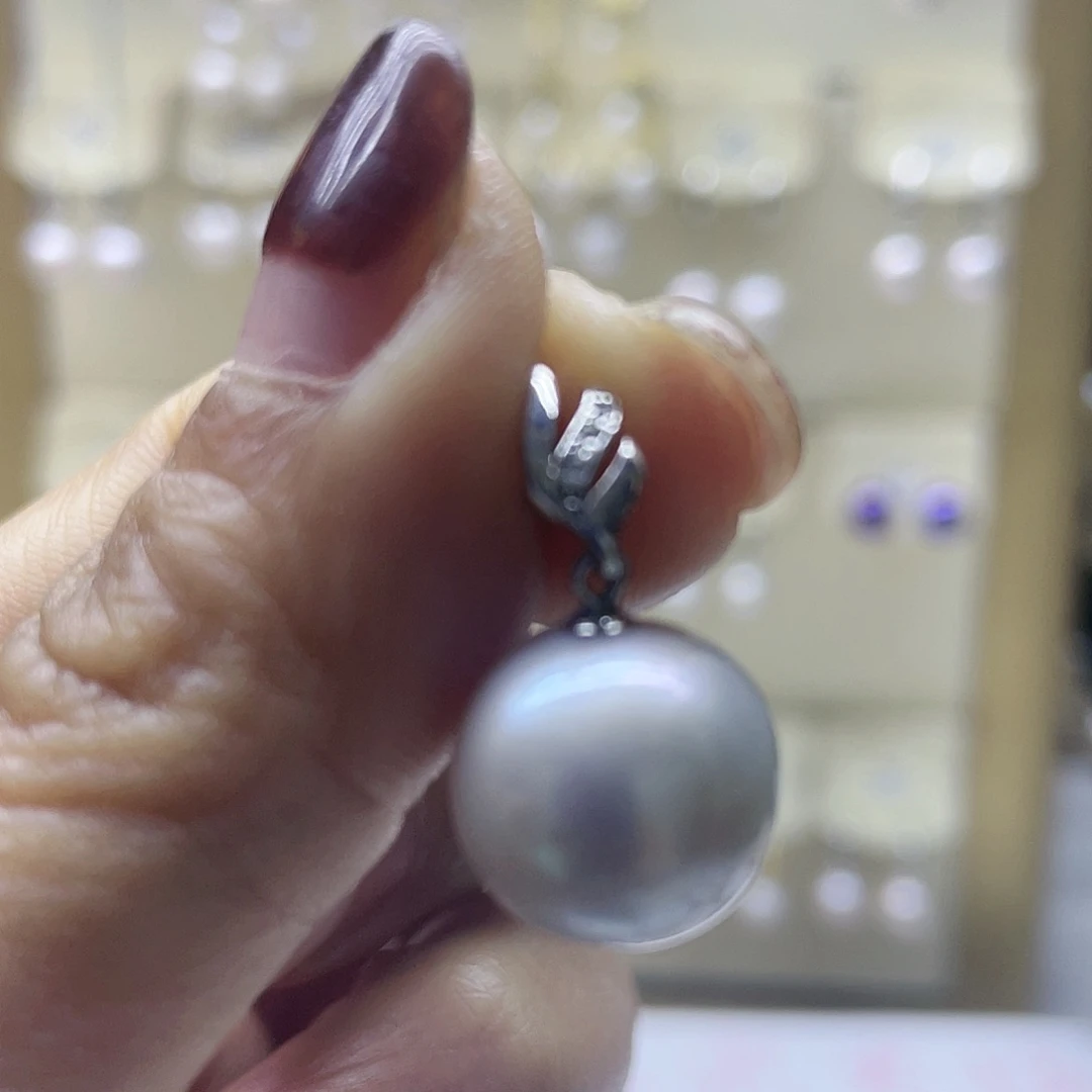 海水珍珠颈饰银S925镶嵌