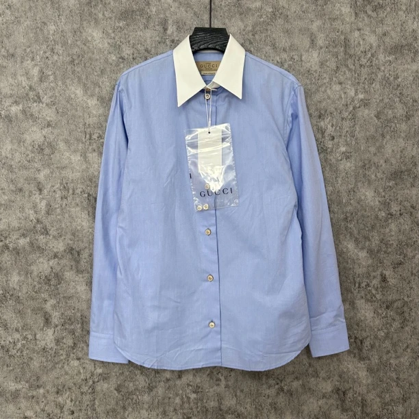 未使用 GUCCI/古驰 古驰蓝色工服衬衫