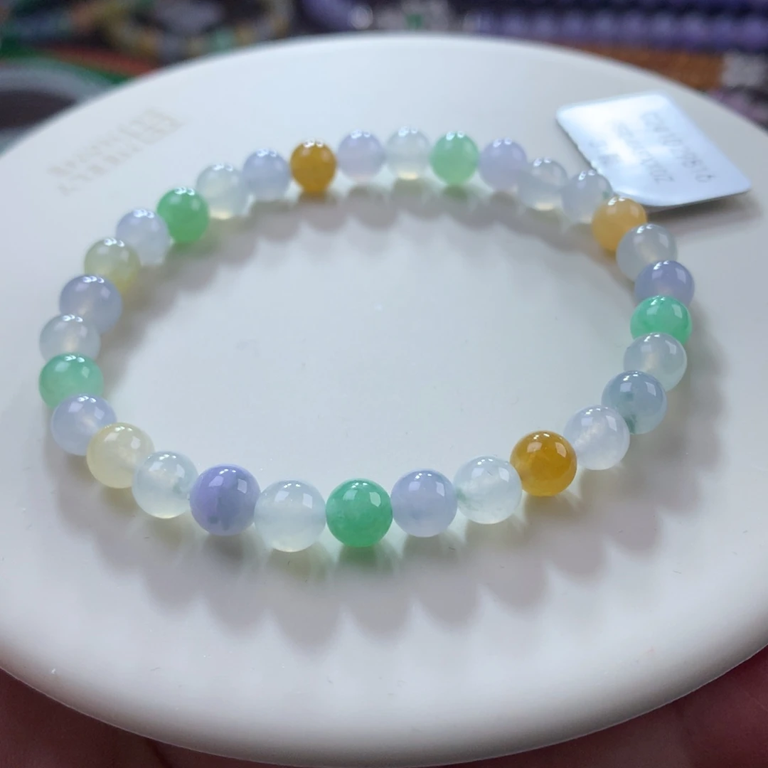 翡翠手链未镶嵌翡翠多宝马卡龙卡5.90+