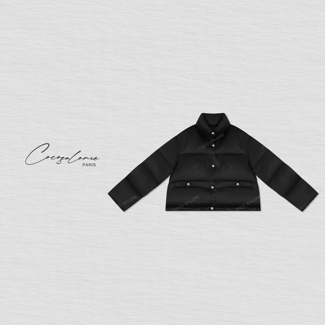 韩彬彬"蚕丝宝宝"冬季保暖品质高领羽绒服洋气休闲装外套Y017-10