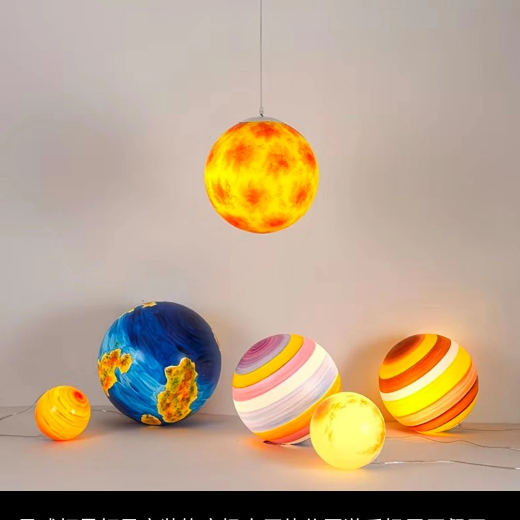 星球灯吊灯星空装饰商场大厅幼儿园游乐场展厅餐厅吧圆球形月球灯