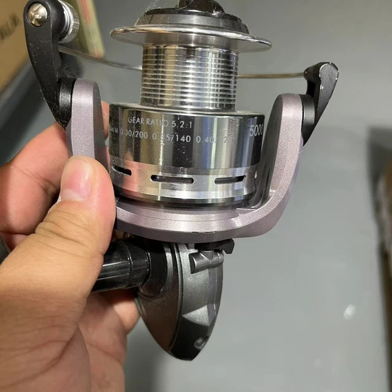 (银轮)纺车轮灰全金属线杯轮渔轮路亚1